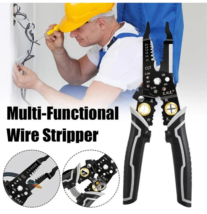 Multi-functional wire stripping pliers