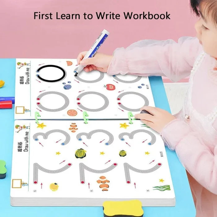 Magical Sank Pen Control Training Book Children Preschool Pen Control Magical Tracing Workbook