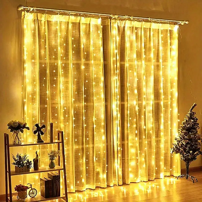 1pc 600LED 6m*3m/19.6ft*9.8ft USB Curtain String Lights