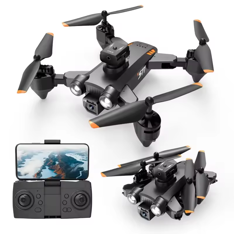 Fashion Drones 4k Profesional S11 Mini Drone Fly 12-18 Mins with Camera Remote Control Easy for User Obstacle Avoidance