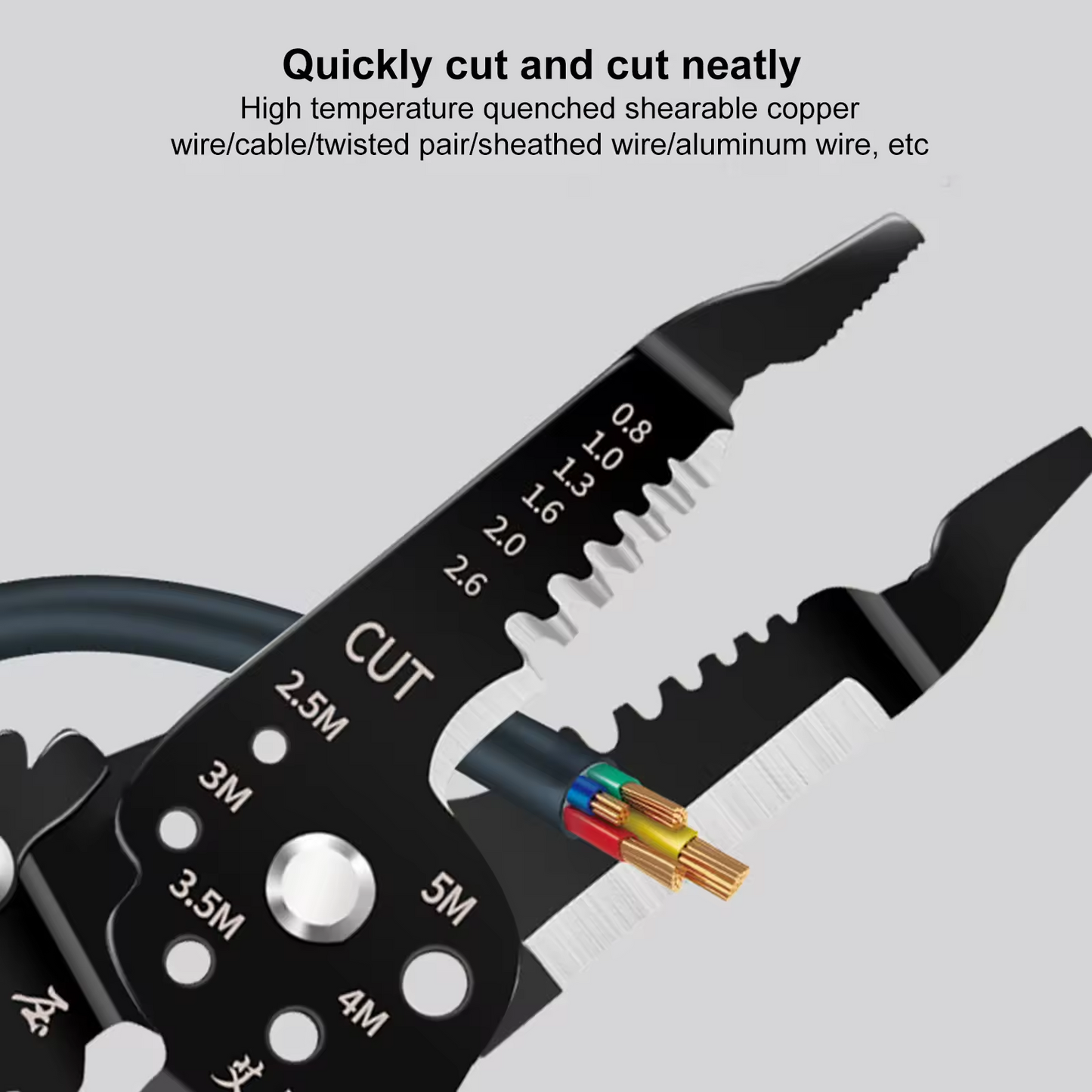 Multi-functional wire stripping pliers