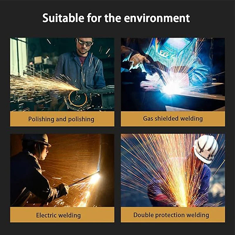 Welding Glasses Safety Windproof Glasses Anti-impact Double Flip Welding Glasses