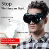 Welding Glasses Safety Windproof Glasses Anti-impact Double Flip Welding Glasses