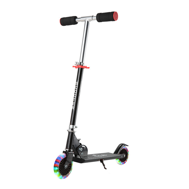 "Folding Aluminum Alloy Scooter with Illuminated Edge Wheels"