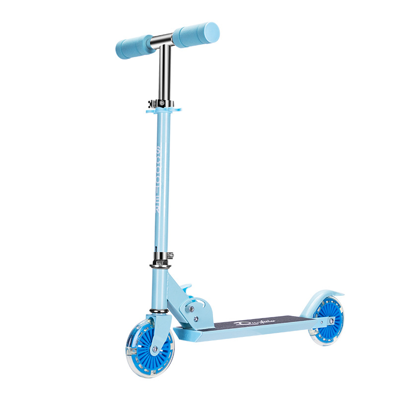 "Folding Aluminum Alloy Scooter with Illuminated Edge Wheels"