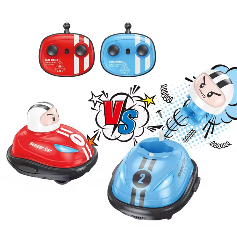 2.4 GHz Road Rage RC Speed Bumper Cars Mini Remote Control Ejector Vehicles for 2 Player Head to Head Battle