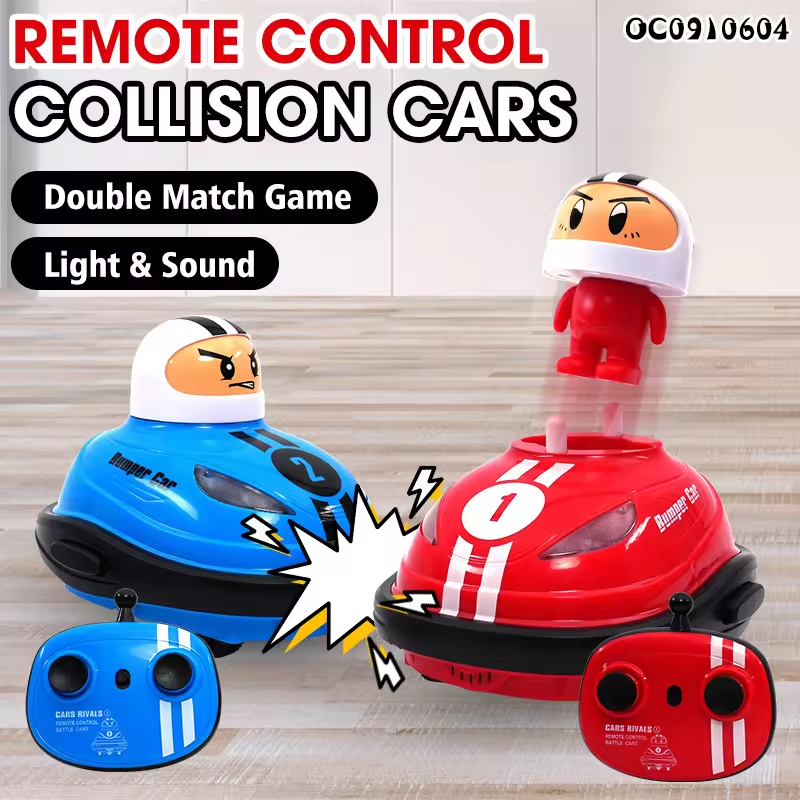 2.4 GHz Road Rage RC Speed Bumper Cars Mini Remote Control Ejector Vehicles for 2 Player Head to Head Battle