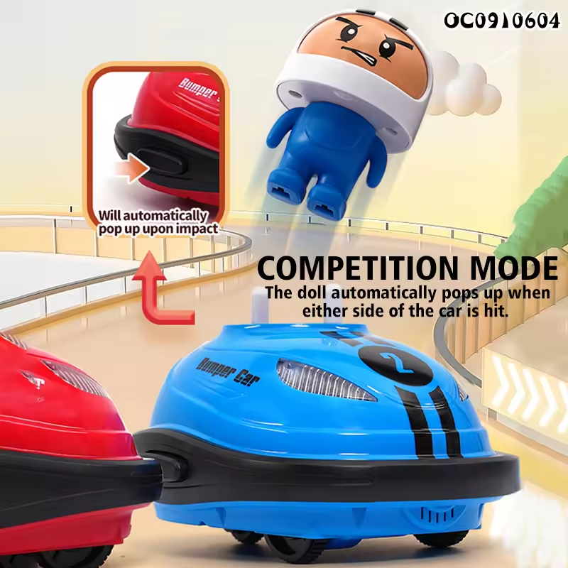 2.4 GHz Road Rage RC Speed Bumper Cars Mini Remote Control Ejector Vehicles for 2 Player Head to Head Battle