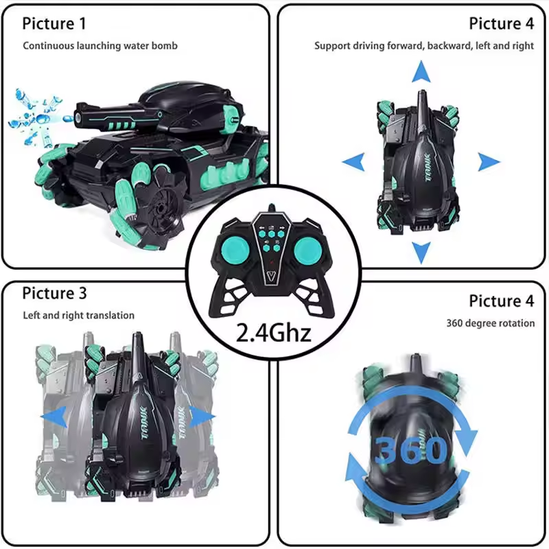 AQUASTRIKE™ - GESTURE-CONTROLLED WATER BOMB RC TANK