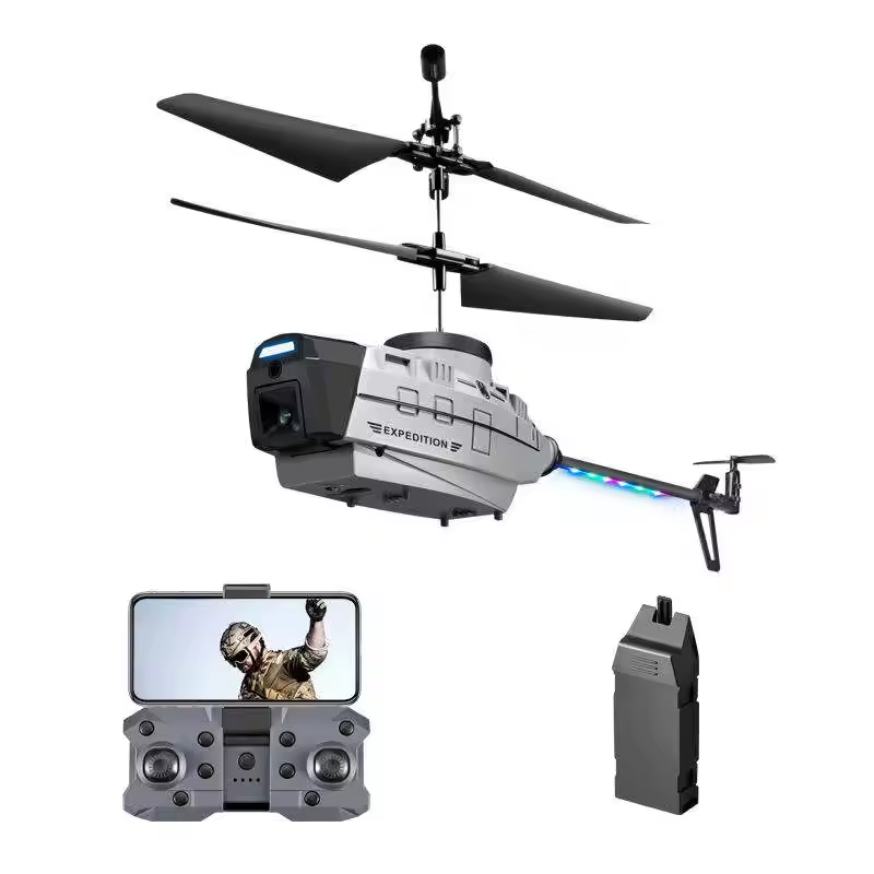 New KY202 RC Helicopter Drone 4K Dual Camera Obstacle Avoidance Air Gesture Intelligent Hover LED Light Toys KY202 Helicopter