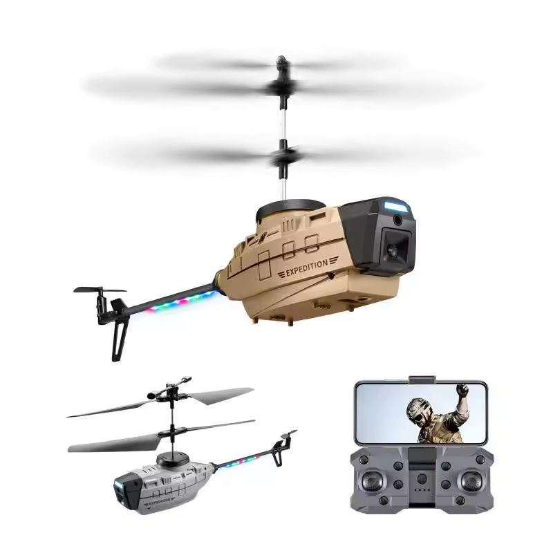 New KY202 RC Helicopter Drone 4K Dual Camera Obstacle Avoidance Air Gesture Intelligent Hover LED Light Toys KY202 Helicopter