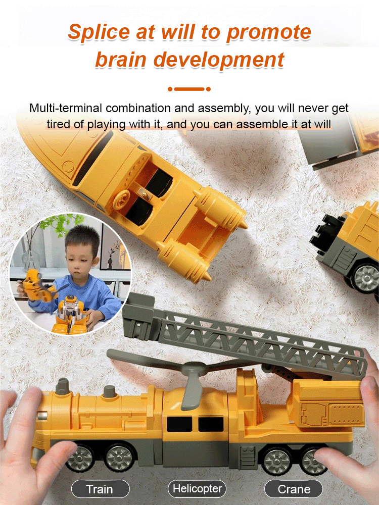 "Children's Transformable Magnetic Mech Engineering Vehicle: Interactive Puzzle Robot Set for Parent-Child Bonding"