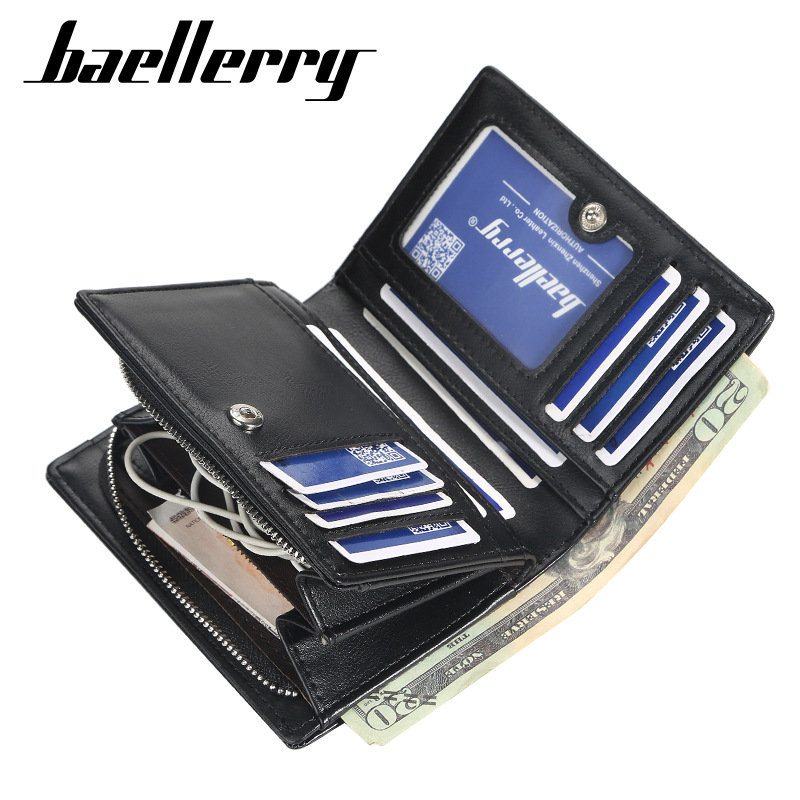 "Upgrade Your Carry: Sleek Multifunctional Men's Zipper Wallet!"