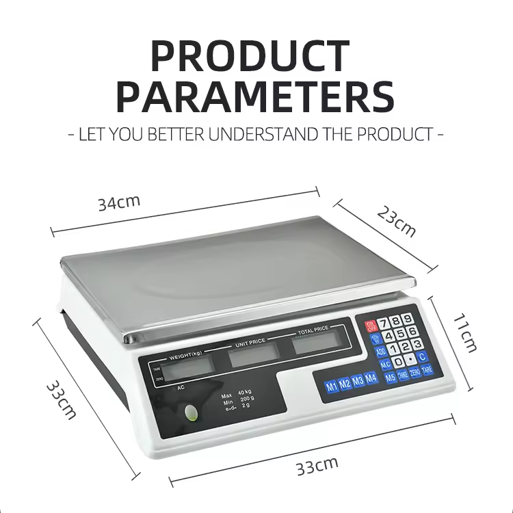 40kg price computing scale Manufacturer price weighe balanza digital comercial scale