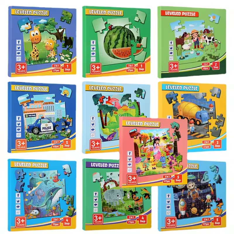 Kids 2 in 1 Magnetic Jigsaw Puzzle Book Toys Portable Folding Early Learning Developing intelligence Educational Toy Child Gifts