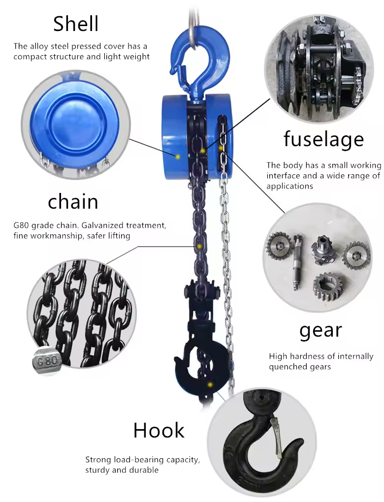 chain pully block 1ton manual  1 ton  2 ton 3 ton chain block