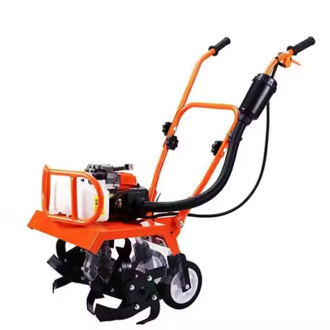 4 stroke 63cc 2.8kw gasoline portable hand push cultivator tiller small tractor