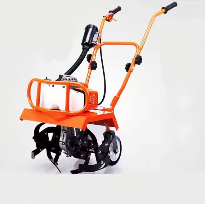 4 stroke 63cc 2.8kw gasoline portable hand push cultivator tiller small tractor