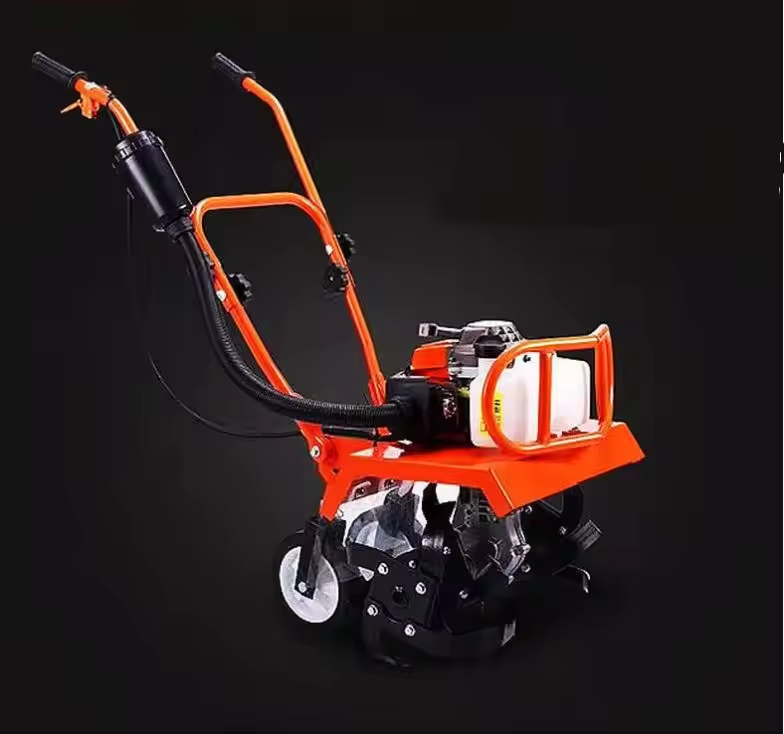 4 stroke 63cc 2.8kw gasoline portable hand push cultivator tiller small tractor