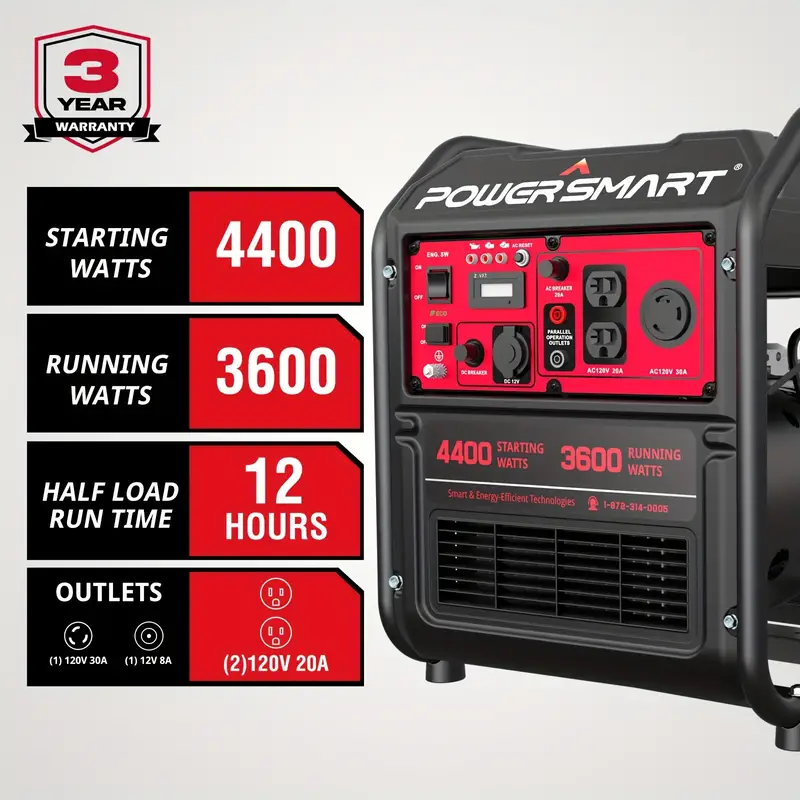 4000W Portable Petrol Generator Set Home Edition