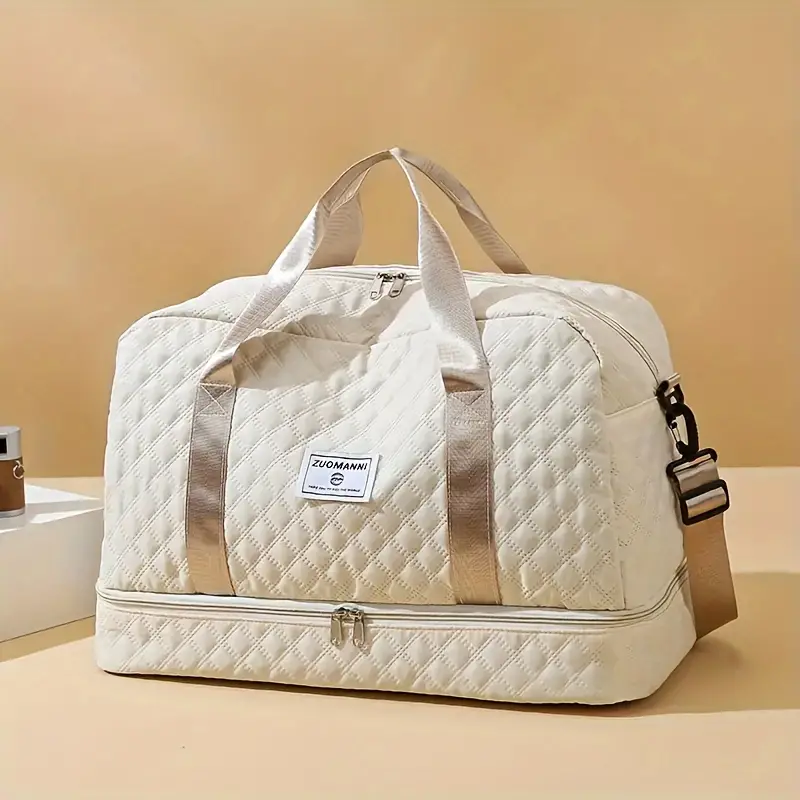 Luxurious Oversized Duffel Bag-Beige Colour