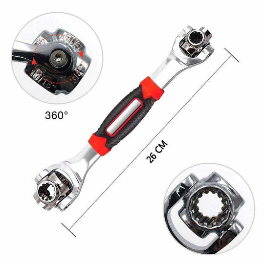 Multi-Function 48-In-1 Multifunction Universal wrench Socket Spanner Wrench For Furniture Assembly and Auto Repair