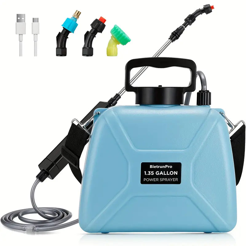 2 Gallon Backpack-Style Rechargeable Electric Sprayer - 3 Adjustable Mist Nozzles