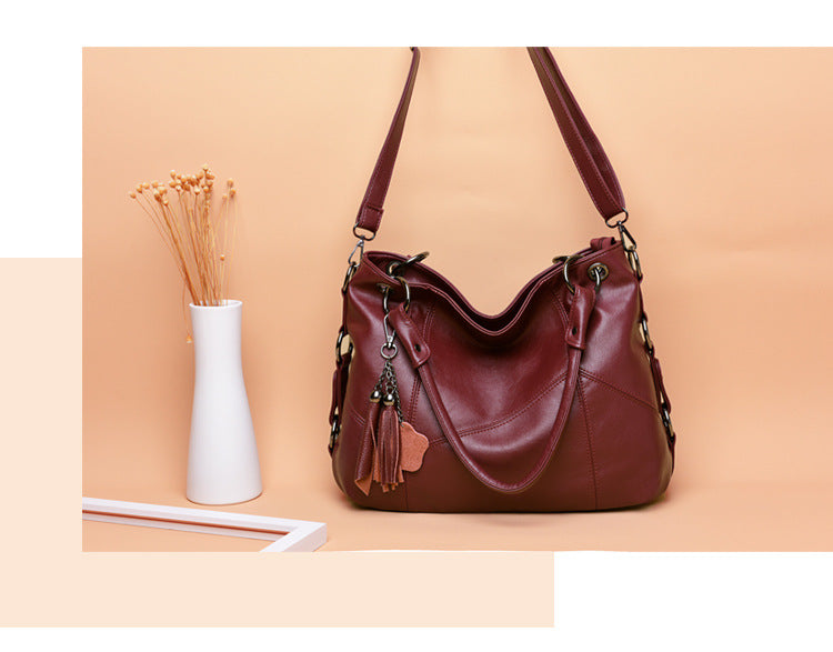 New High Quality Solid Color Ladies Handbag Zipper Designer Shoulder Bag Ladies PU Leather Bag