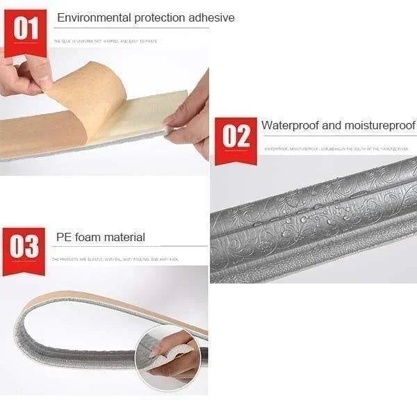 Two in a group🔥 Self-Adhesive Environmental Protection 3D Wall Edging Strip