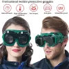 Welding Glasses Safety Windproof Glasses Anti-impact Double Flip Welding Glasses