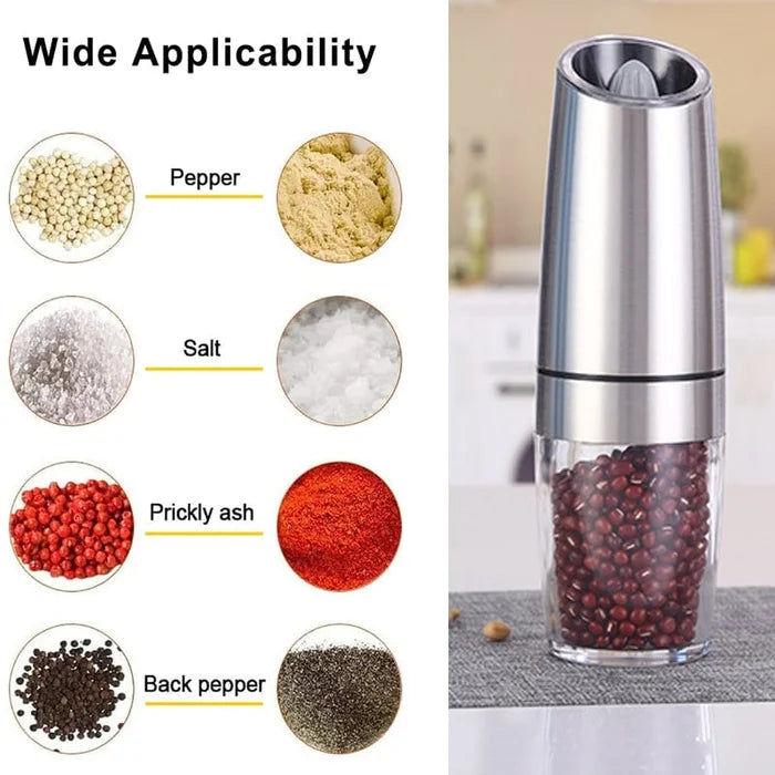 Electric Gravity Induction Salt & Pepper Grinder