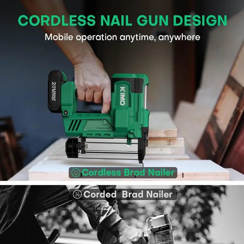 2 in 1 Cordless Brad Nailer/Electric Stapler, Fast Charger, Adjustable Depth, Home Improvement & Woodworking