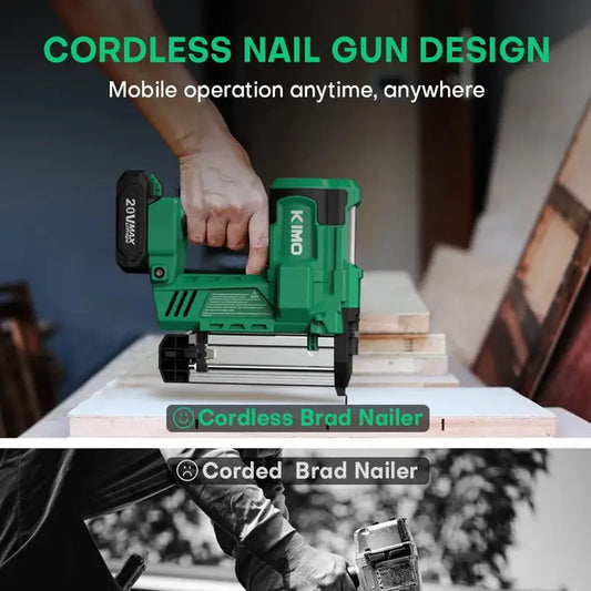 2 in 1 Cordless Brad Nailer/Electric Stapler, Fast Charger, Adjustable Depth, Home Improvement & Woodworking