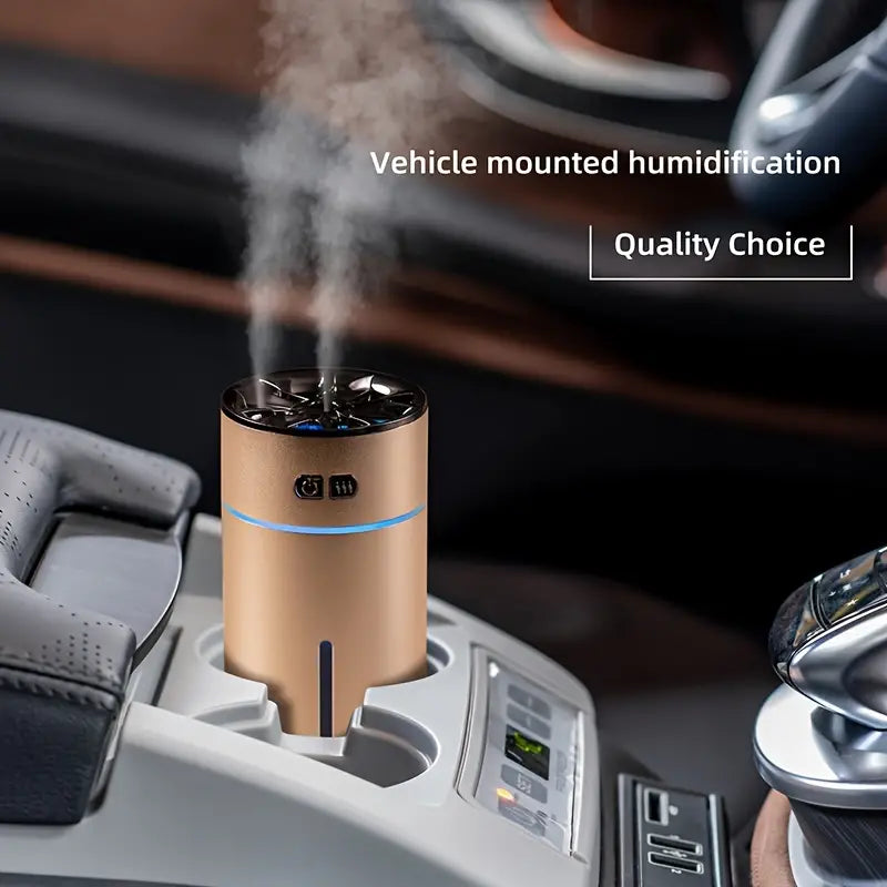 300ml Smart Car Start-stop Aromatherapy Humidifier - Luxurious Seven-color Running Horse Lamp