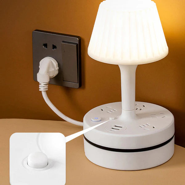 All-in-one design, multiple functions to meet your various needs!-Bedside Lamps With AC Outlets & USB Ports