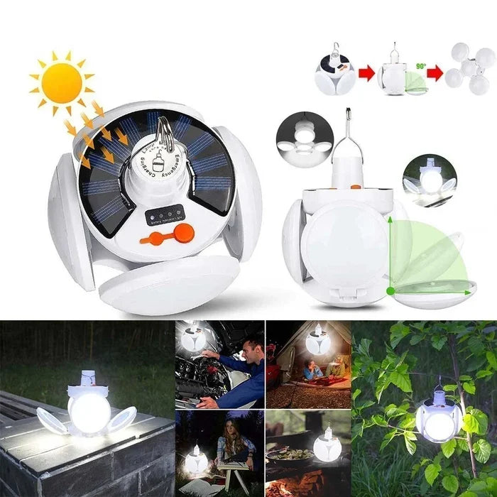 2-in-1 Waterproof Folding Solar LED Bulb