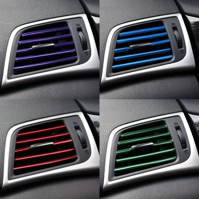 50 Pcs Universal Car Air Conditioner Vent Trim Decoration Strip