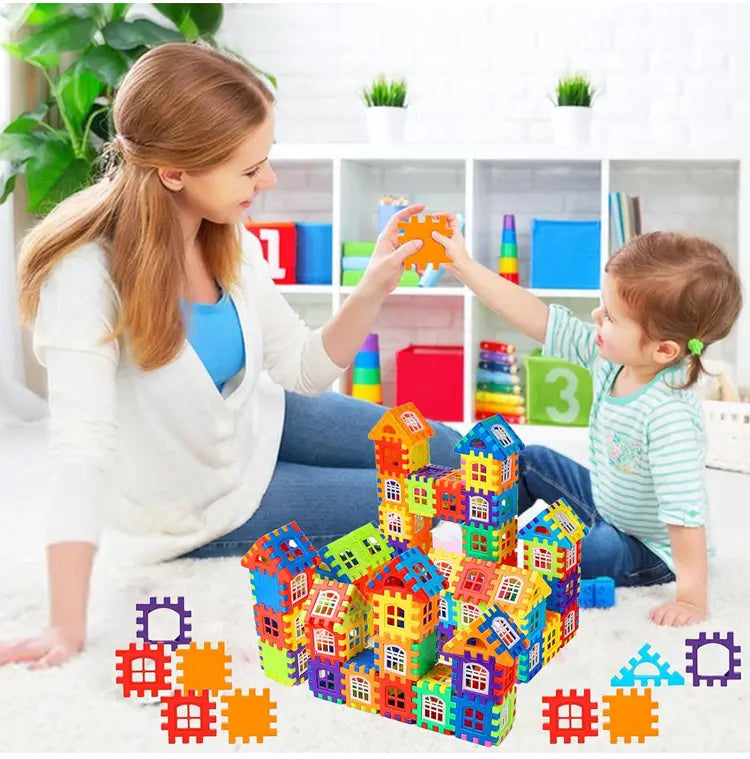 🧩🎨Newest product and wonderful style light and flaky plastic building blocks in house building blocks