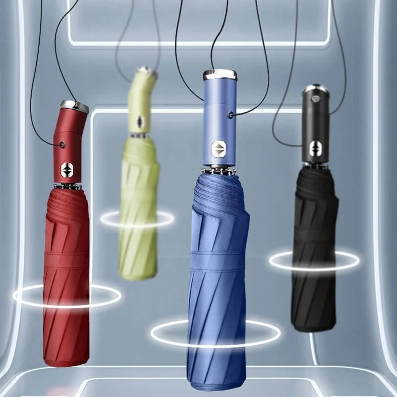 Multifunctional Adjustable Rotating Flashlight Automatic Umbrella