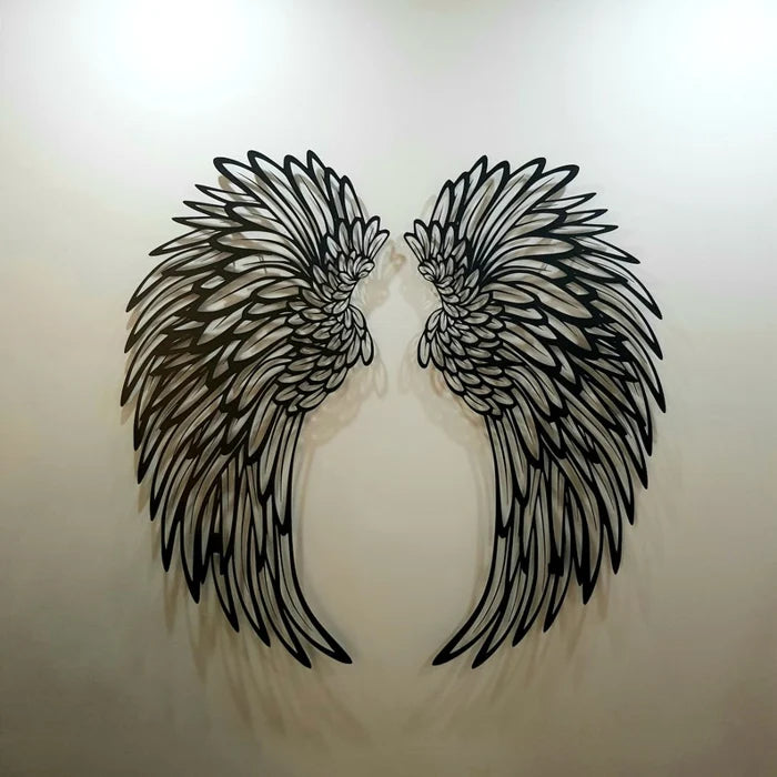 🔥 - 1 PAIR ANGEL WINGS METAL WALL ART WITH LED LIGHTS-🎁GIFT TO HER