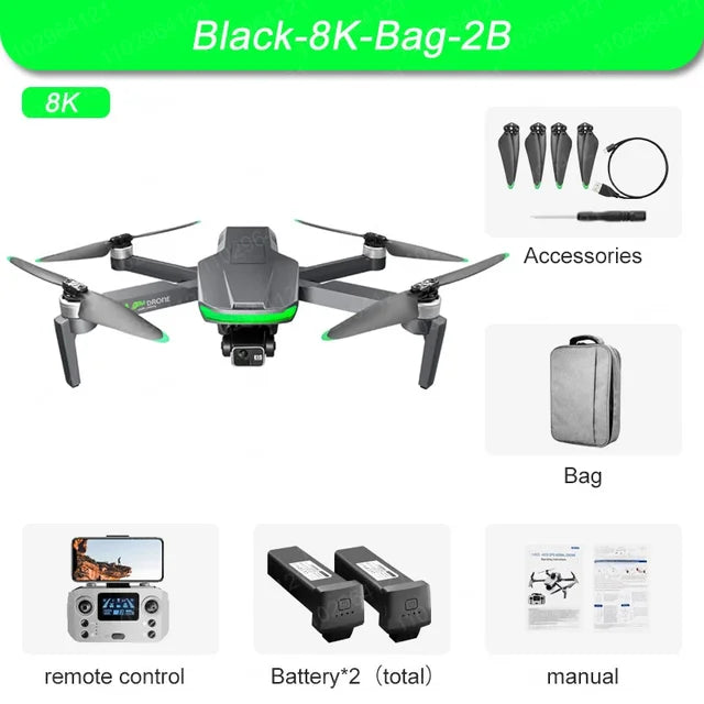 8K   FPV Wifi 6km Long Range Laser Obstacle Avoidance Foldable Transport  Drones with 2.7k Camera GPS