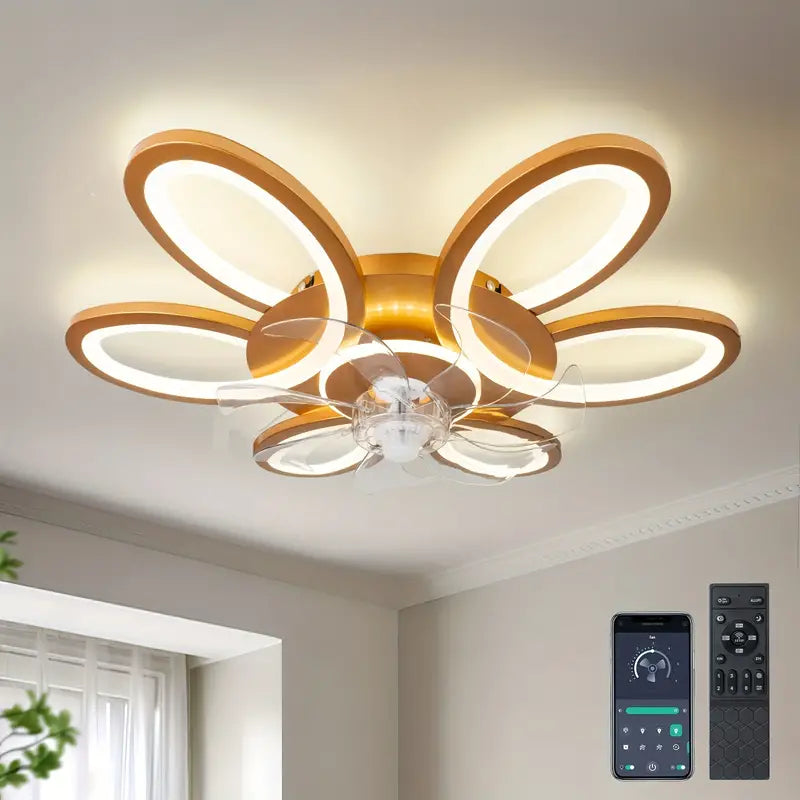 Modern Bladeless Smart Best Ceiling Fan with Light chandelier Remote Control for Bedroom ventilador led ceiling fan lights