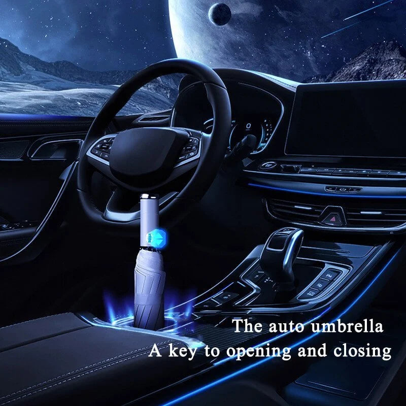 Multifunctional Adjustable Rotating Flashlight Automatic Umbrella