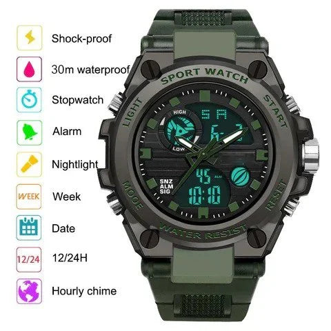 30m Waterproof Premium Men's Sports Watch