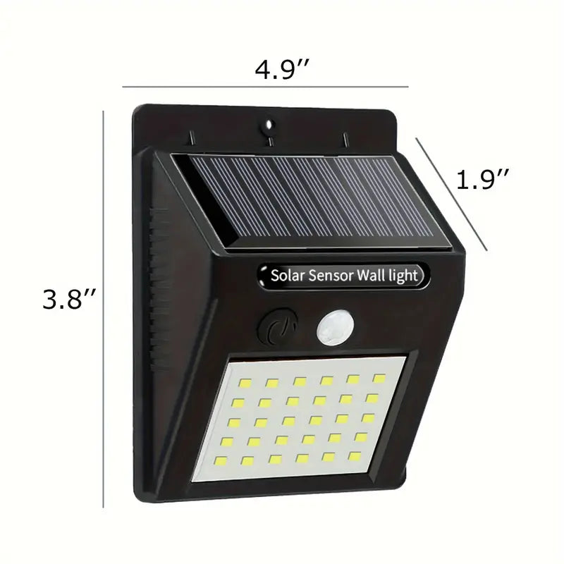 4Pcs Solar Outdoor Motion Sensor LED Wall Light, Outdoor Garden Light