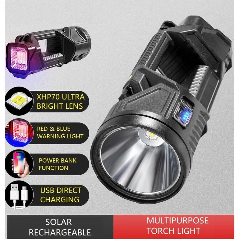 New P70 floodlight outdoor multi-functional LED flashlight long-range charging floodlight hand lamp