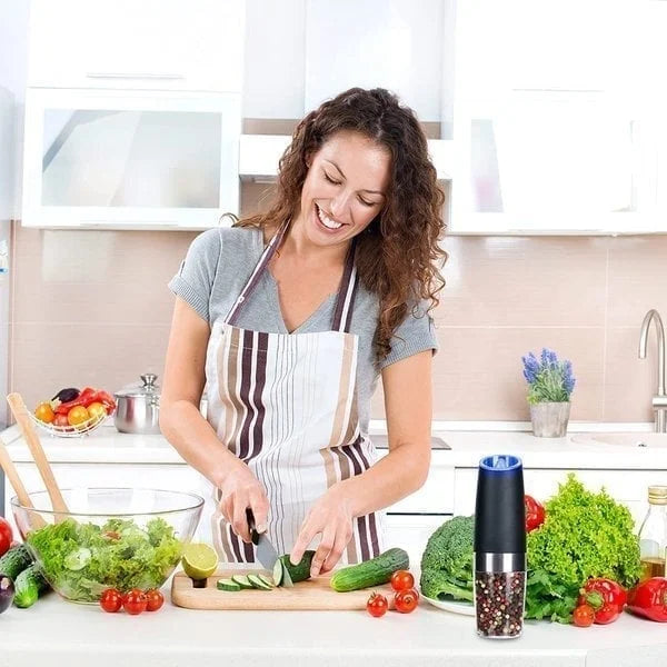 Electric Gravity Induction Salt & Pepper Grinder